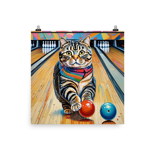 PugMug Custom Tabby Scottish Fold Cat Poster