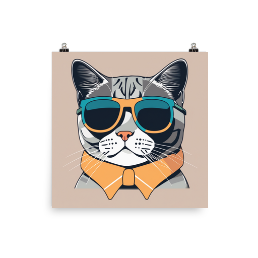 PugMug Custom Tabby British Shorthair Cat Poster