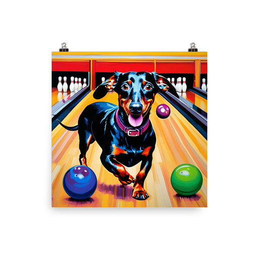 PugMug Custom Black Dachshund Poster