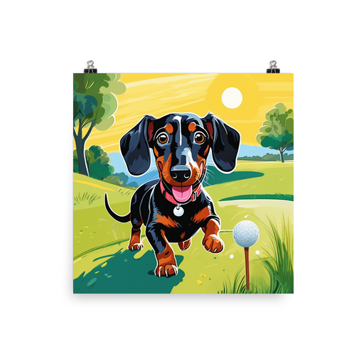 PugMug Custom Black Dachshund Poster