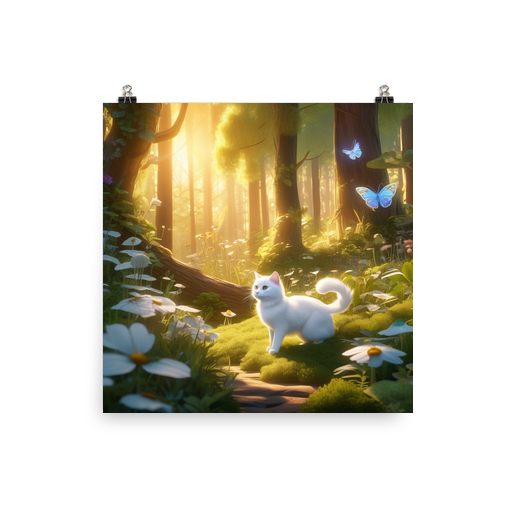 PugMug Custom White Companion Cat Poster