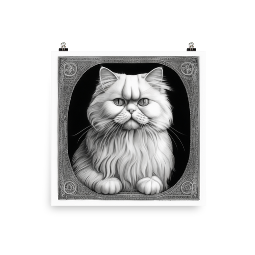 PugMug Custom White Persian Cat Poster