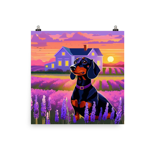 PugMug Custom Black Dachshund Poster