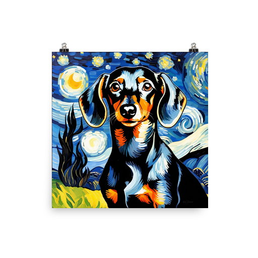 PugMug Custom Black Dachshund Poster