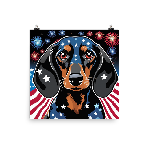 PugMug Custom Black Dachshund Poster