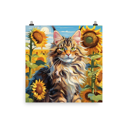 PugMug Custom Tabby Maine Coon Cat Poster