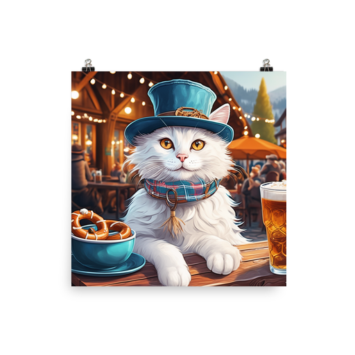 PugMug Custom White Companion Cat Poster