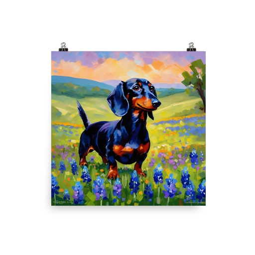 PugMug Custom Black Dachshund Poster