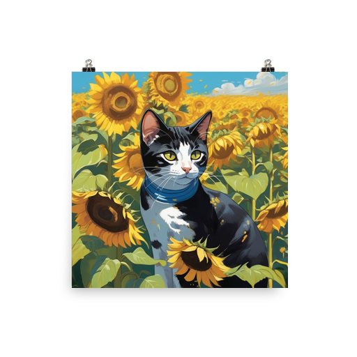 PugMug Custom Black American Shorthair Cat Poster