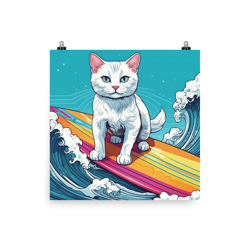 PugMug Custom White Companion Cat Poster