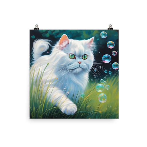 PugMug Custom White Persian Cat Poster