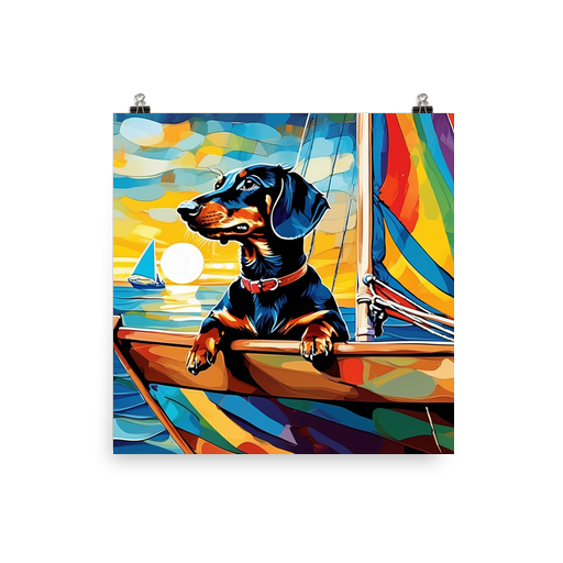 PugMug Custom Black Dachshund Poster