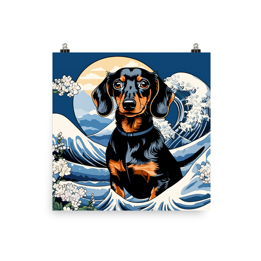 PugMug Custom Black Dachshund Poster