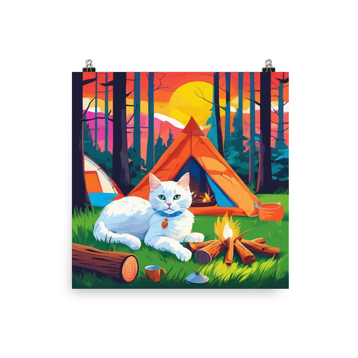 PugMug Custom White Companion Cat Poster