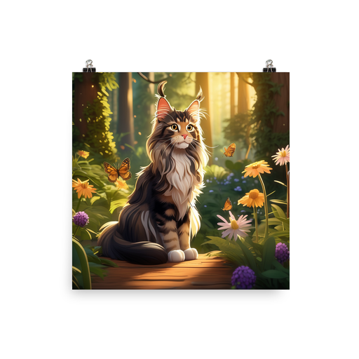 PugMug Custom Tabby Maine Coon Cat Poster