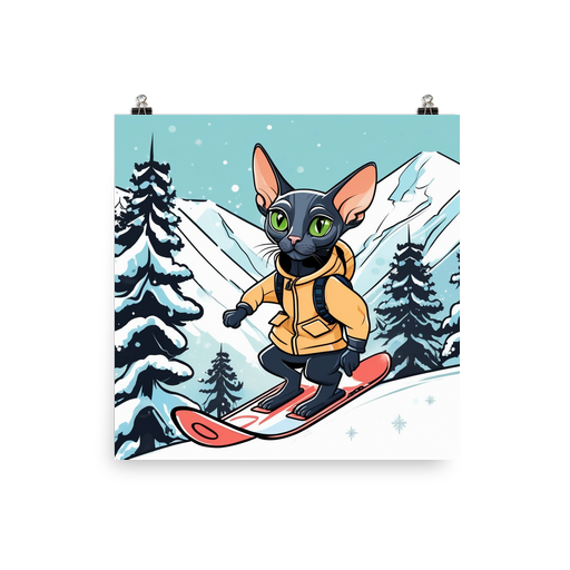 PugMug Custom Black Sphynx Cat Poster