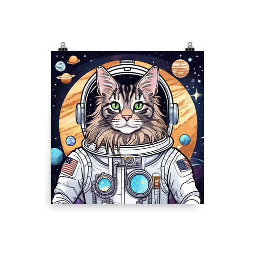 PugMug Custom Tabby Maine Coon Cat Poster