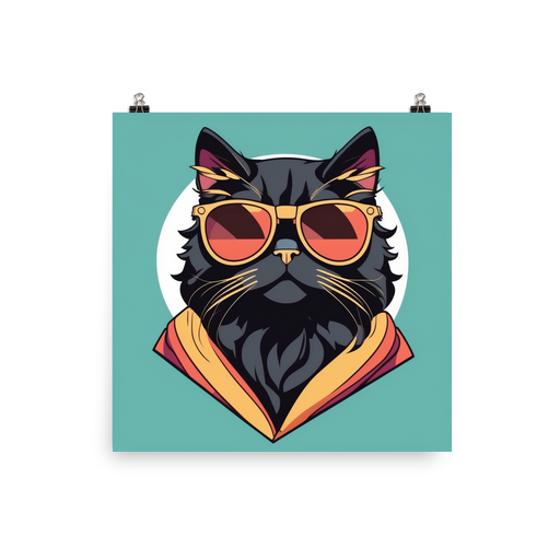 PugMug Custom Black Persian Cat Poster