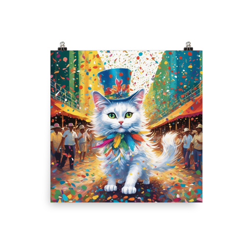 PugMug Custom White Companion Cat Poster