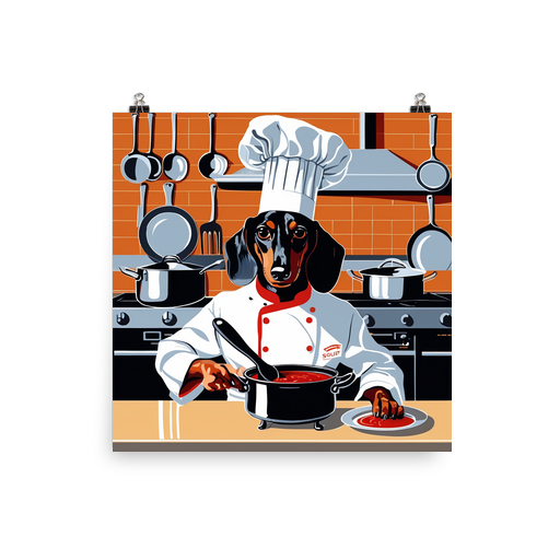 PugMug Custom Black Dachshund Poster