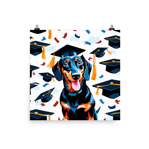 PugMug Custom Black Dachshund Poster