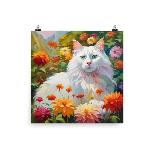 PugMug Custom White Companion Cat Poster