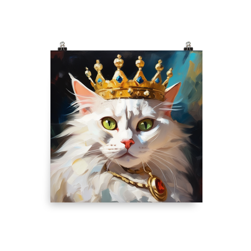 PugMug Custom White Companion Cat Poster