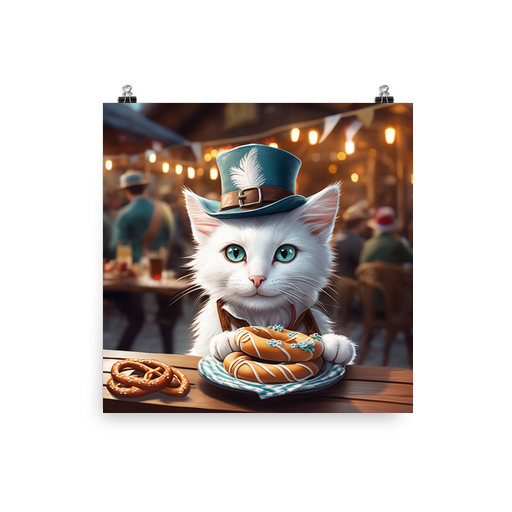 PugMug Custom White Companion Cat Poster