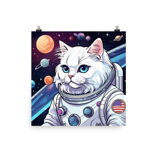 PugMug Custom White Persian Cat Poster