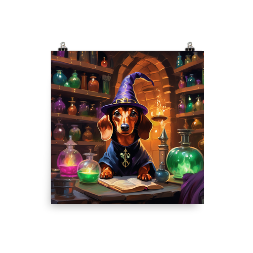 PugMug Custom Tan Dachshund Poster