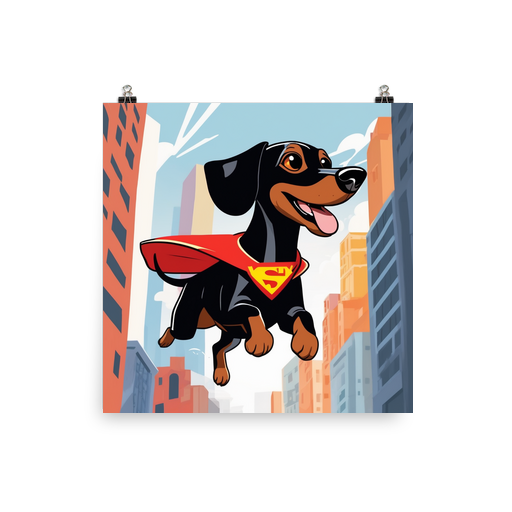 PugMug Custom Black Dachshund Poster