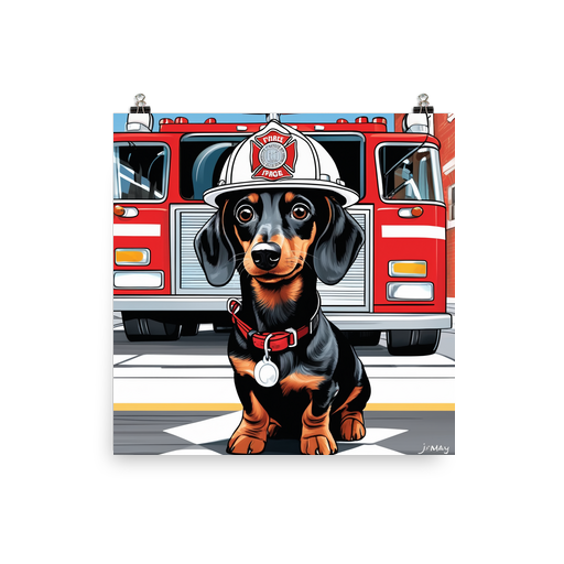 PugMug Custom Black Dachshund Poster