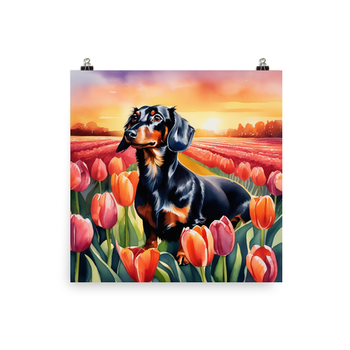 PugMug Custom Black Dachshund Poster