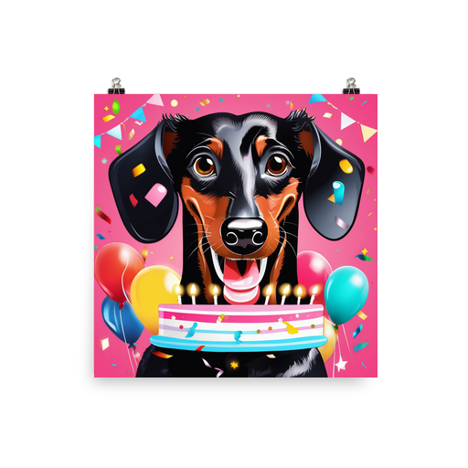 PugMug Custom Black Dachshund Poster