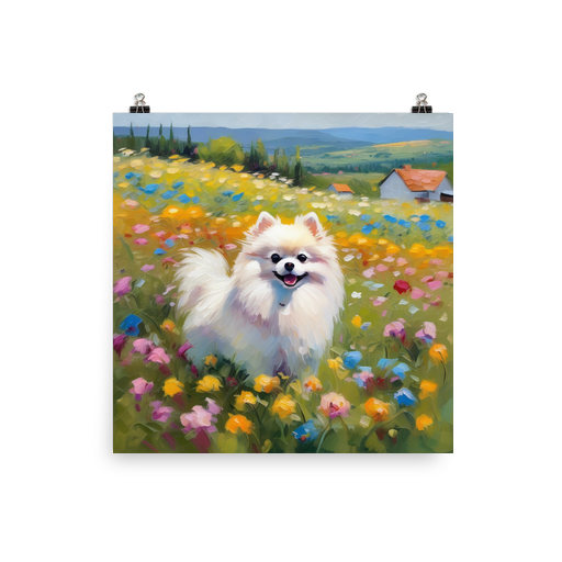 PugMug Custom White Pomeranian Poster