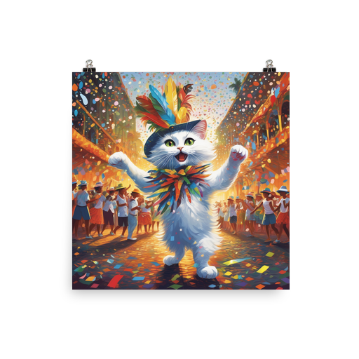 PugMug Custom White Companion Cat Poster