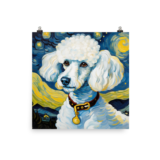 PugMug Custom White Poodle Poster