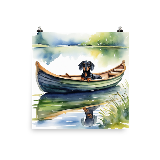 PugMug Custom Black Dachshund Poster