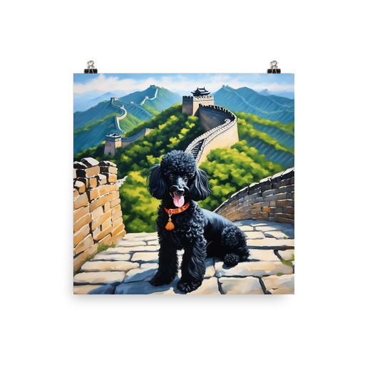PugMug Custom Black Poodle Poster