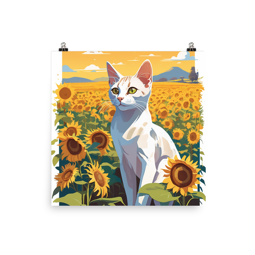 PugMug Custom White Abyssinian Cat Poster