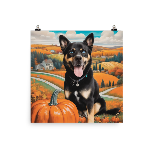 PugMug Custom Blue Poster