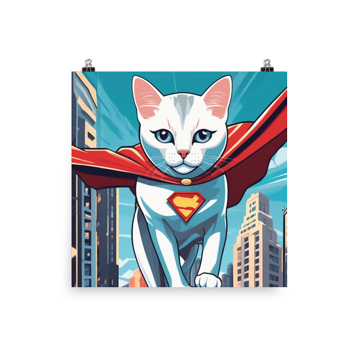 PugMug Custom White Exotic Cat Poster