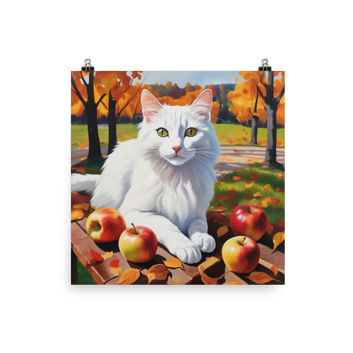 PugMug Custom White Companion Cat Poster
