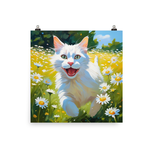 PugMug Custom White Companion Cat Poster