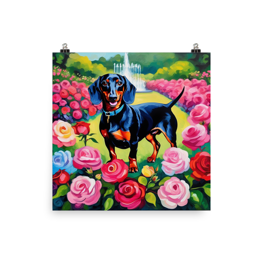 PugMug Custom Black Dachshund Poster