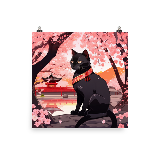 PugMug Custom Black Exotic Cat Poster