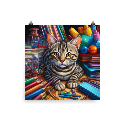 PugMug Custom Tabby American Shorthair Cat Poster