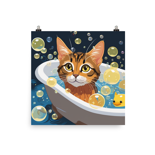 PugMug Custom Tabby Abyssinian Cat Poster