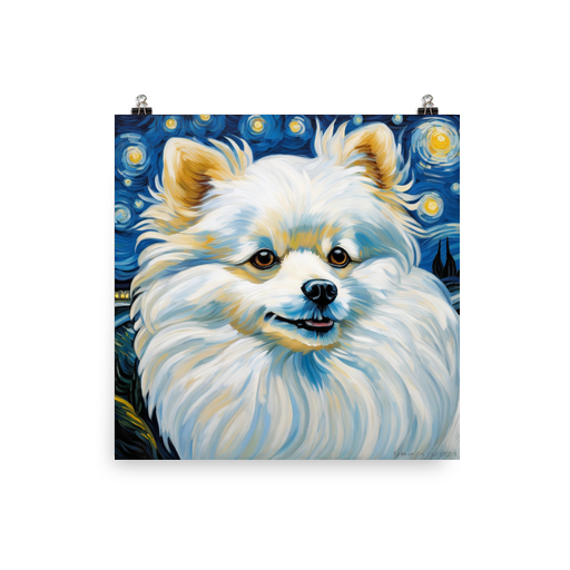 PugMug Custom White Pomeranian Poster