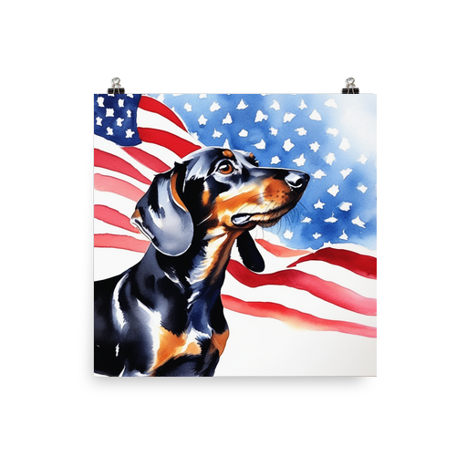 PugMug Custom Black Dachshund Poster